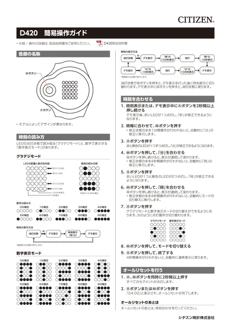 citizen シチズンウオッチD420